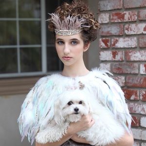 Feather and Beads Headband with 1920s Gatsby Style